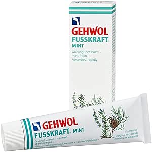 Gehwol Fusskraft Mint Foot Care - Cooling Foot Balm, Mint Fresh - Absorbs quickly - 75 ml