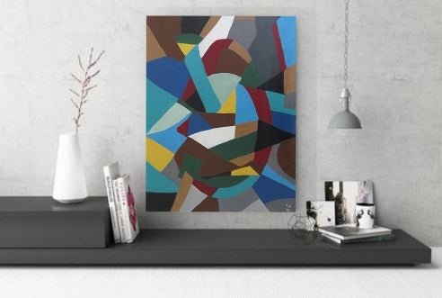 Wall Art - Title - "Vibrant Colours & Geometric Shapes"