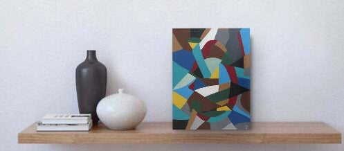 Wall Art - Title - "Vibrant Colours & Geometric Shapes"