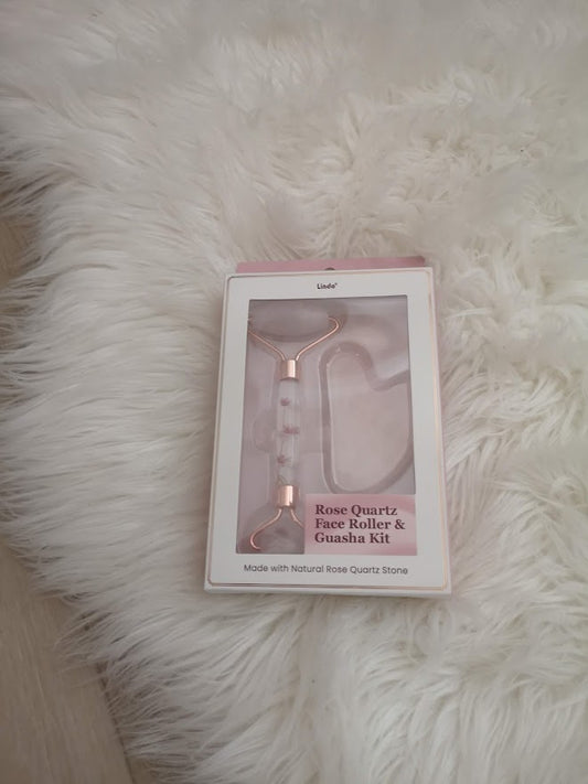 Rose Quartz Face Roller & Guasha Kit